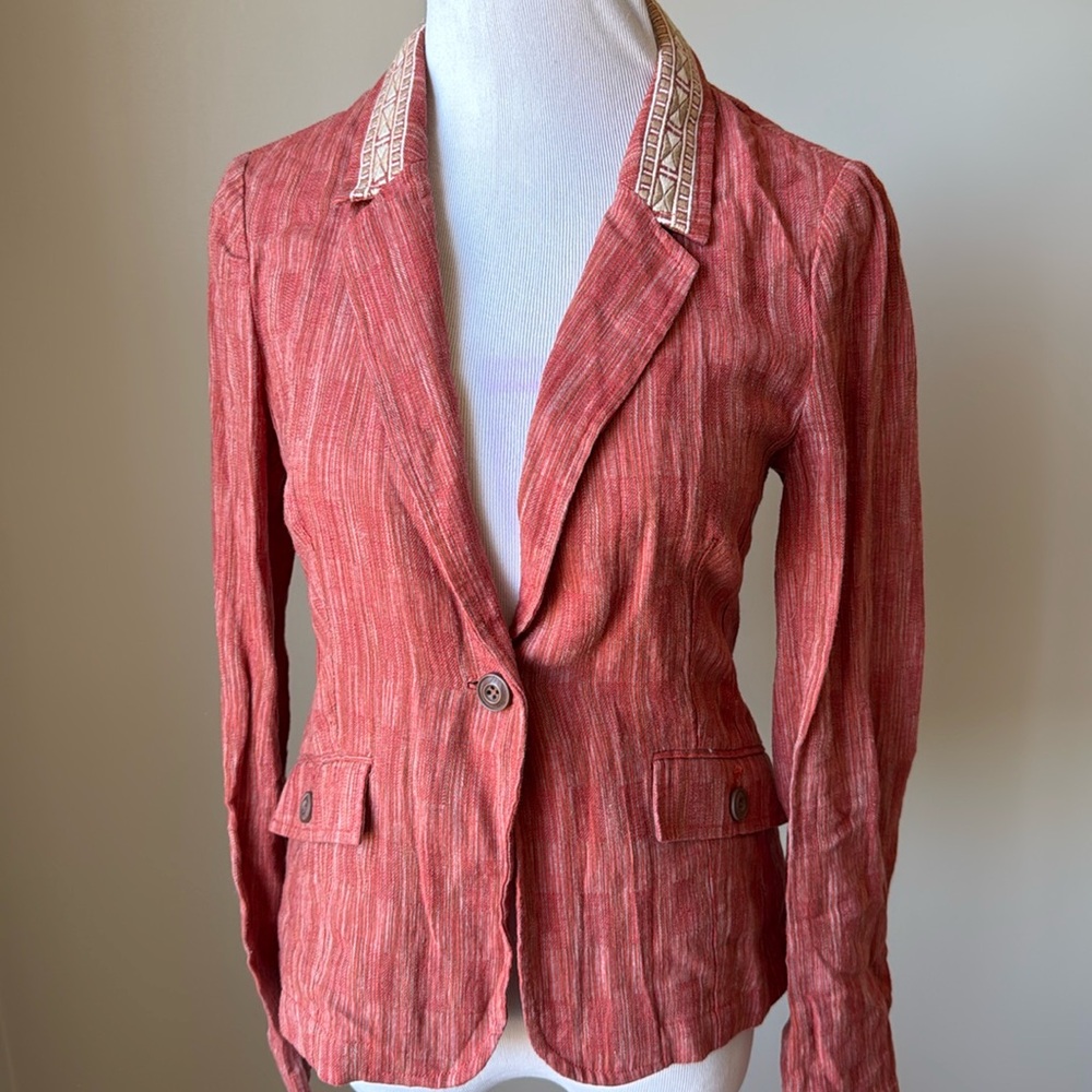 Anthropologie Cartonnier Linen Blend Jacket